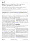 Research paper thumbnail of Draft genome sequence of the human pathogen Streptomyces somaliensis, a significant cause of actinomycetoma