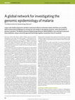 Research paper thumbnail of A global network for investigating the genomic epidemiology of malaria