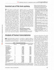 Research paper thumbnail of Analysis of human transcriptomes