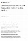 Research paper thumbnail of Music and Conflict. Ukraine defeated Russia — at Eurovision. Here’s why that matters. Washington Post, Monkey Cage blog.