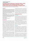 Research paper thumbnail of Immediate Implant Placement in Maxillary Molars using Septa Dilatation with Threaded Expanders: 3 Years Follow-up and use of the Technique in Complex Cases