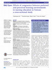 Research paper thumbnail of Effects of congruence between preferred and perceived learning environments in nursing education in Taiwan: a cross-sectional study