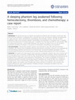 Research paper thumbnail of A sleeping phantom leg awakened following hemicolectomy, thrombosis, and chemotherapy: a case report