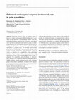 Research paper thumbnail of Enhanced corticospinal response to observed pain in pain synesthetes