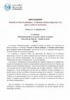 Research paper thumbnail of Appel à proposition - Sécurité ou libertés publiques: le dilemme démocratique face à la guerre contre le terrorisme