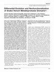 Research paper thumbnail of Differential Evolution and Neofunctionalization of Snake Venom Metalloprotease Domains