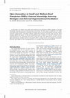 Research paper thumbnail of Open Innovation in Small and Medium-Sized Enterprises (SMEs): External Knowledge Sourcing Strategies and Internal Organizational Facilitators