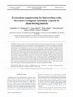 Research paper thumbnail of Ecosystem engineering by burrowing crabs increases cordgrass mortality caused by stem-boring insects