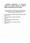 Research paper thumbnail of Pesquisa legislativa sobre transporte público na Região Metropolitana de Porto Alegre