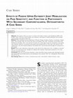 Research paper thumbnail of Effects of Passive Upper Extremity Joint Mobilization on Pain Sensitivity and Function in Participants With Secondary Carpometacarpal Osteoarthritis: A Case Series