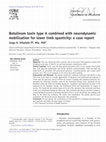 Research paper thumbnail of Botulinum toxin type A combined with neurodynamic mobilization for lower limb spasticity: a case report