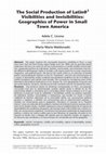 Research paper thumbnail of The Social Production of Latin@ Visibilities and Invisibilities: Geographies of Power in Small Town America    By Adela C. Licona & Marta M. Maldonado