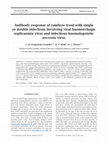 Research paper thumbnail of Antibody response of rainbow trout with single or double infections involving viral haemorrhagic septicaemia virus and infectious haematopoietic necrosis virus