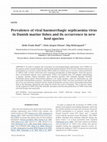 Research paper thumbnail of Prevalence of viral haemorrhagic septicaemia virus in Danish marine fishes and its occurrence in new host species