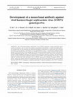 Research paper thumbnail of Development of a monoclonal antibody against viral haemorrhagic septicaemia virus (VHSV) genotype IVa