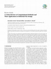 Research paper thumbnail of A Critical Review of Computational Methods and Their Application in Industrial Fan Design