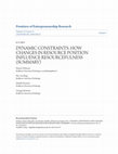 Research paper thumbnail of DYNAMIC CONSTRAINTS: HOW CHANGES IN RESOURCE POSITION INFLUENCE RESOURCEFULNESS (SUMMARY)