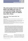 Research paper thumbnail of The interaction between internal R&D and different types of external knowledge sourcing: an empirical study of Chinese innovative firms