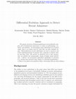 Research paper thumbnail of Differential Evolution Approach to Detect Recent Admixture