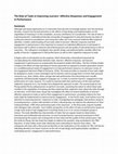 Research paper thumbnail of 2016 Sept. 23: The Role of Tasks in Improving Learners' Affective Responses and Engagement in Performance (SLRF2016, Columbia University, New York City)