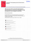 Research paper thumbnail of Relationship between community renewable energy development and ecological citizenship(1)