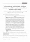 Research paper thumbnail of Retinopatia da prematuridade limiar em crianças submetidas à terapia com surfactante exógeno endotraqueal