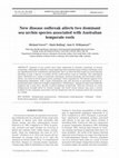 Research paper thumbnail of New disease outbreak affects two dominant sea urchin species associated with Australian temperate reefs