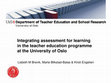 Research paper thumbnail of BTEF 2016: Integrating assessment for learning in the teacher education programme at the University of Oslo