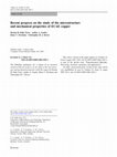 Research paper thumbnail of Recent progress on the study of the microstructure and mechanical properties of ECAE copper