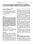 Research paper thumbnail of IL2 deprivation triggers apoptosis which is mediated by c-Jun N-terminal kinase 1 activation and prevented by Bcl2