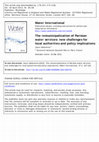 Research paper thumbnail of The remunicipalization of Parisian water services: new challenges for local authorities and policy implications