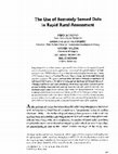 Research paper thumbnail of The Use of Remotely Sensed Data in Rapid Rural Assessment