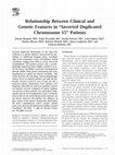 Research paper thumbnail of Relationship between clinical and genetic features in “inverted duplicated chromosome 15” patients