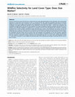 Research paper thumbnail of Wildfire Selectivity for Land Cover Type: Does Size Matter?