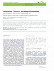 Research paper thumbnail of Generalized Convexity and Integral Inequalities