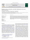 Research paper thumbnail of Boundary crossers, communities, and health: Exploring the role of rural health professionals