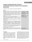 Research paper thumbnail of Incidence and Mortality Rate of Common Gastrointestinal Cancers in South of Iran, a Population Based Study