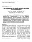 Research paper thumbnail of Key competences for lifelong learning: The case of prospective teachers