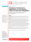 Research paper thumbnail of Prevalence of risk factors for hypertension: A cross-sectional study in an urban area of Bangladesh