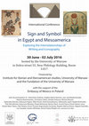 Research paper thumbnail of International Conference: Sign and Symbol in Egypt and Mesoamerica -  Exploring the Interrelationships of  Writing and Iconography