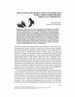 Research paper thumbnail of REGULATION AND PRODUCTION IN A GLOBALIZED WORLD: WHAT ETHNOGRAPHY BRINGS TO COMPARISON1