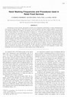 Research paper thumbnail of Hand washing frequencies and procedures used in retail food services