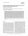 Research paper thumbnail of Coping with hardship through friendship: The importance of peer social capital among Children affected by HIV in Kenya