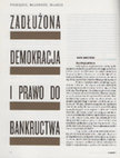 Research paper thumbnail of Zadłużona demokracja i prawo do bankructwa