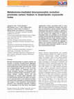 Research paper thumbnail of Metabolome-mediated biocryomorphic evolution promotes carbon fixation in Greenlandic cryoconite holes