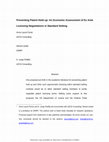 Research paper thumbnail of Preventing Patent Hold Up: An Economic Assessment of Ex Ante Licensing Negotiations in Standard Setting