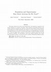 Research paper thumbnail of REGULATION AND OPPORTUNISM: HOW MUCH ACTIVISM DO WE NEED?