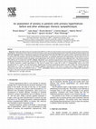 Research paper thumbnail of An assessment of anxiety in patients with primary hyperhidrosis before and after endoscopic thoracic sympathicolysis