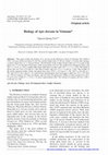 Research paper thumbnail of Biology of Apis dorsata in Vietnam