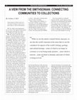 Research paper thumbnail of Bell, J.A. 2015 "A View from the Smithsonian: Connecting Communities to Collections." Practicing Anthropology 37 (3): 14-16